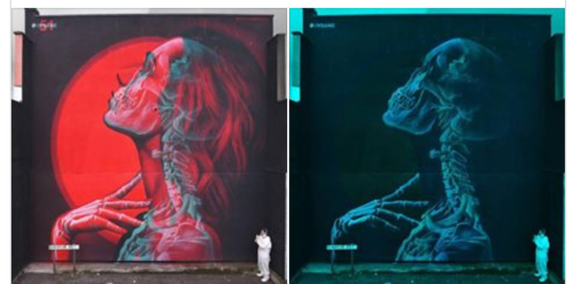 Insane 51- Anaglyph Mural – DigitaleLeinwand